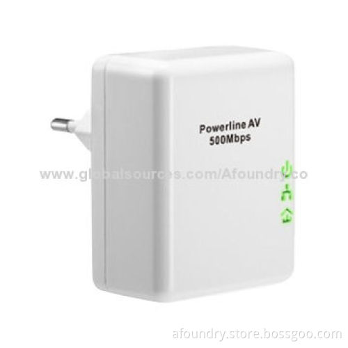 500Mbps Wall-mounted Powerline Adapter, Supports Thinget PLC